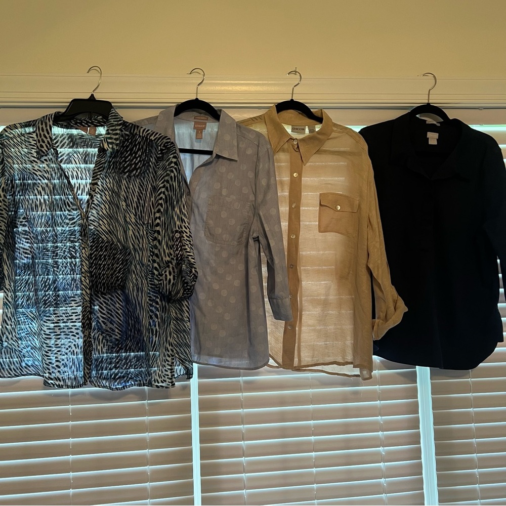 ✨💥CHICO’S BLOUSE BUNDLE💥✨•4 BLOUSES•SIZE 3-|size 16| - Picture 3 of 13